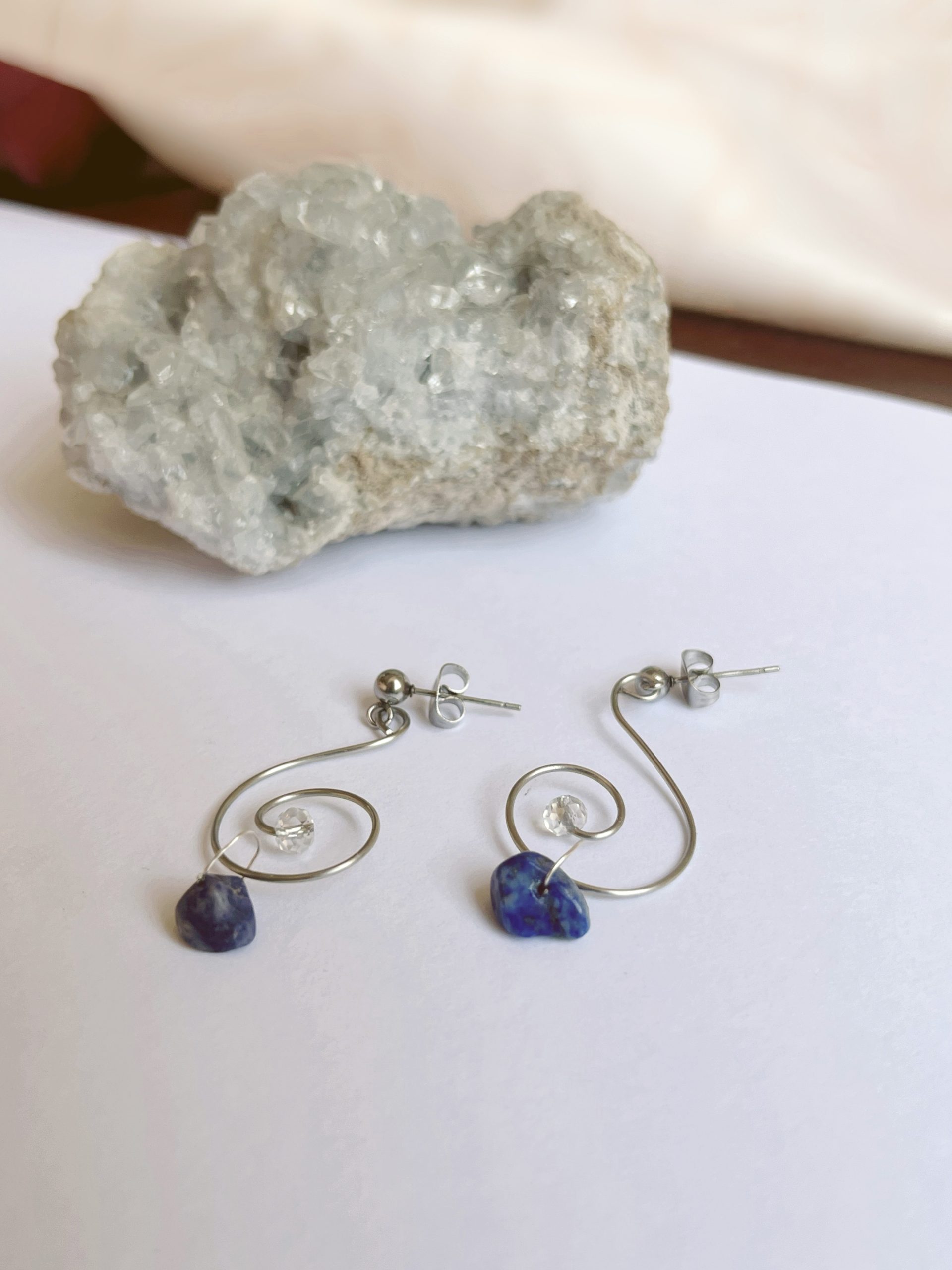 Lapislazuli Ohrringe – Bild 2