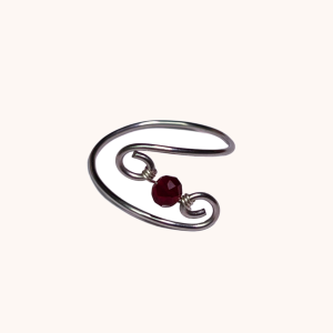 Roter Perlenring